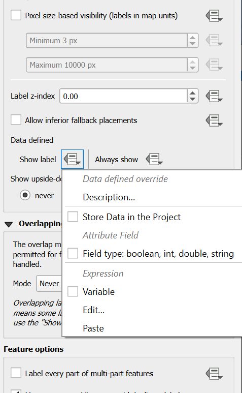 Data-defined label box