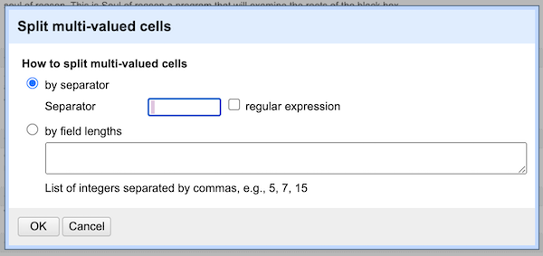 Configuration for splitting cells